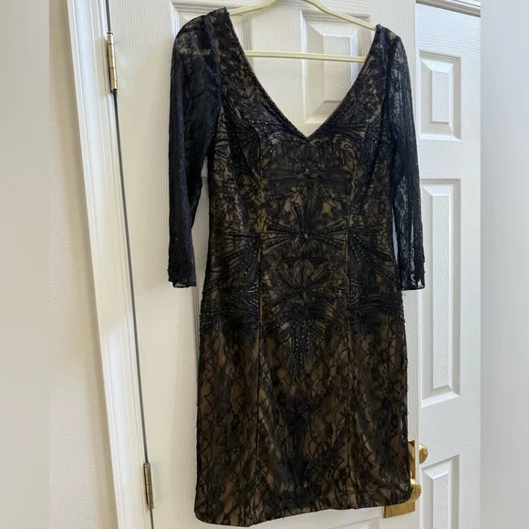 Sue Wong Dresses | Sue Wong Black Lace Long Sleeve Dress | Color: Black | Size: 14 | Lovespirit88's Closet
